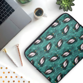 Mallards Zwemmen in het waterpatroon Laptop Sleeve