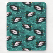 Mallards Zwemmen in het waterpatroon Muismat (Voorkant)