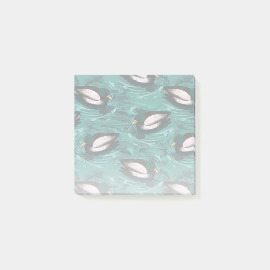 Mallards Zwemmen in het waterpatroon Post-it® Notes (Voorkant)