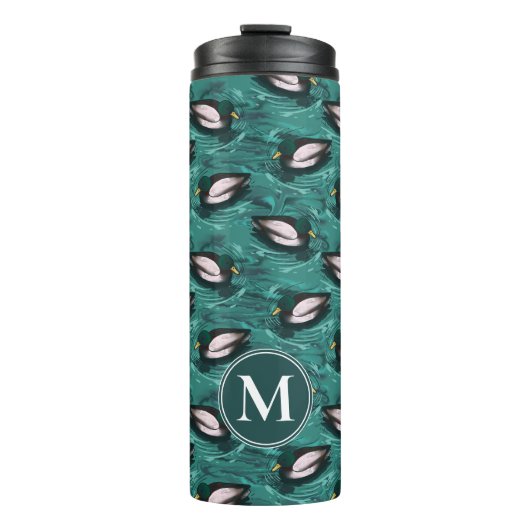 Mallards Zwemmen in het waterpatroon Thermosbeker (Voorkant)