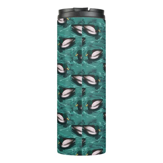 Mallards Zwemmen in het waterpatroon Thermosbeker (Achterkant)