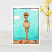 Malle grappige zwangerschaps baby shower felicitat kaart (Gele Bloem)