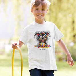 Malle hond met paaseieren in zijn haar kinder shirts