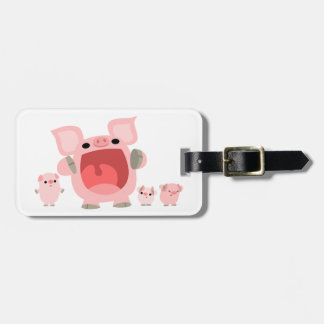 Malle Schreeuwende Tekenfilm Varkens Bagage Label