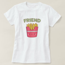 Malle Vriend Frietjes Matching Beste Vriend T-shirt