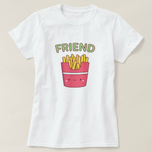Malle Vriend Frietjes Matching Beste Vriend T-shirt