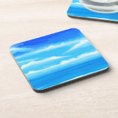 Mallestic Blue Sky schilderen Bier Onderzetter (Linkerzijde)