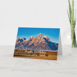 Mallestic Teton Mountains Autumn Foto van Birthday Kaart