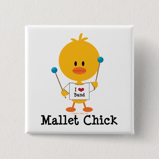 Mallet Chick Button Pin (Voorkant)