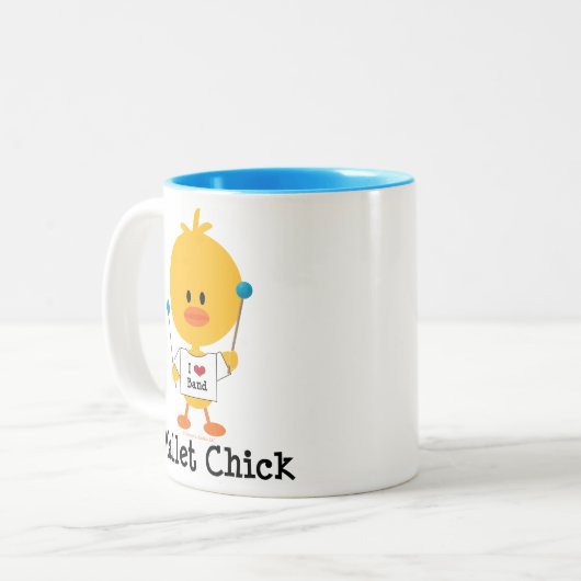 Mallet Chick Travel Mug Tweekleurige Koffiemok (Voorkant links)