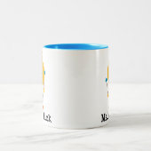 Mallet Chick Travel Mug Tweekleurige Koffiemok (Center)