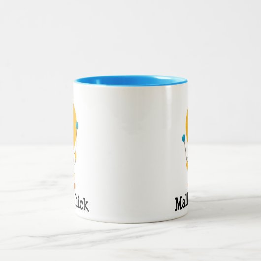 Mallet Chick Travel Mug Tweekleurige Koffiemok (Center)