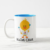 Mallet Chick Travel Mug Tweekleurige Koffiemok (Links)
