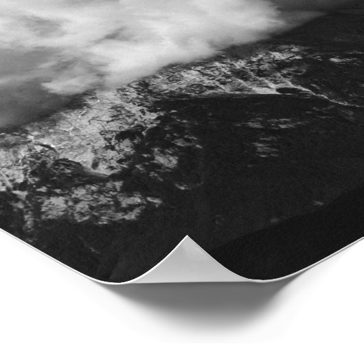 Malletberg onderaan wolken poster (Hoek)