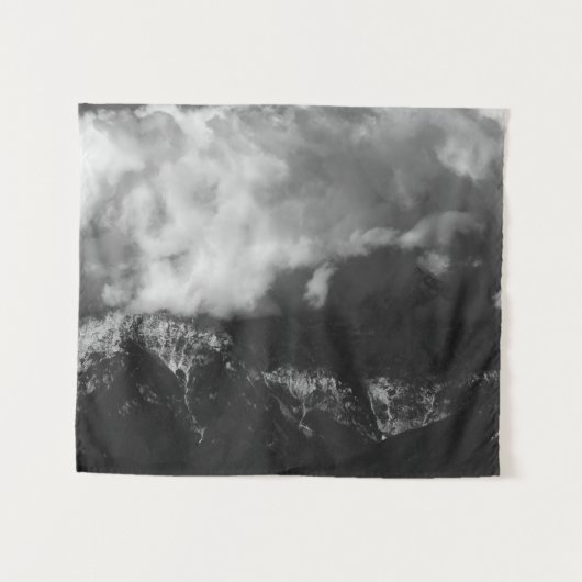 Malletberg onderaan wolken wandkleed (Voorkant (horizontaal))