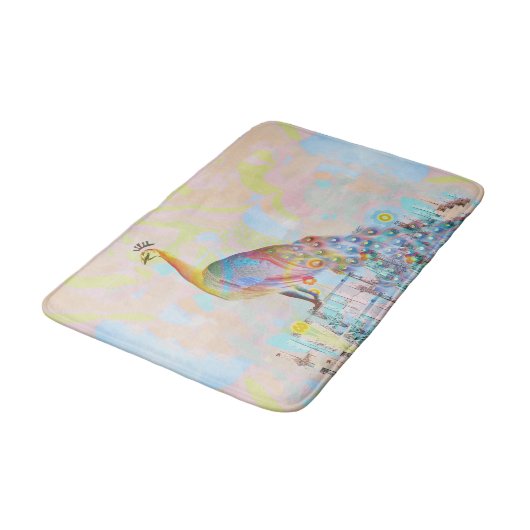 Malletsnat op een hek - abstract badmat (Gekanteld)