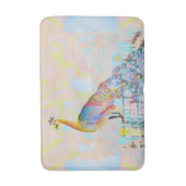 Malletsnat op een hek - abstract badmat (Voorkant Verticaal)