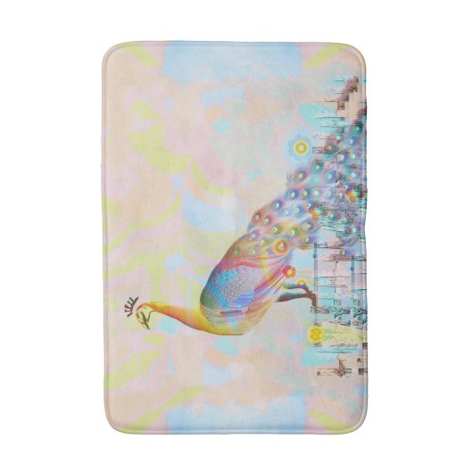 Malletsnat op een hek - abstract badmat (Voorkant Verticaal)