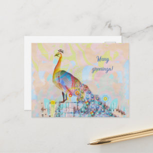 Malletsnat op een hek - abstract briefkaart
