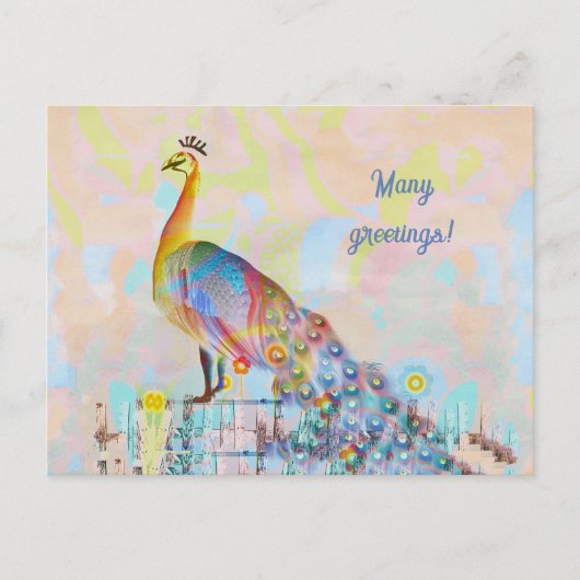 Malletsnat op een hek - abstract briefkaart (Voorkant)