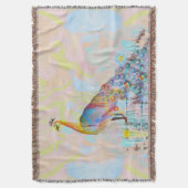 Malletsnat op een hek - abstract deken (Voorkant Verticaal)