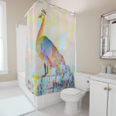 Malletsnat op een hek - abstract douchegordijn (In situ)