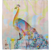 Malletsnat op een hek - abstract douchegordijn (Voorkant)