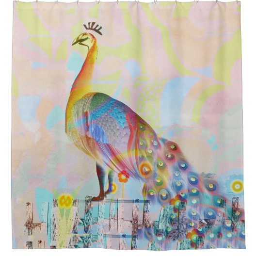 Malletsnat op een hek - abstract douchegordijn (Voorkant)