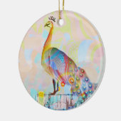 Malletsnat op een hek - abstract keramisch ornament (Links)