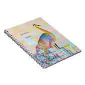 Malletsnat op een hek - abstract notitieboek (Rechterzijde)