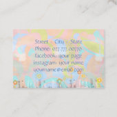 Malletsnat op een hek - abstract visitekaartje (Achterkant)