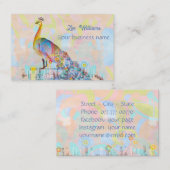 Malletsnat op een hek - abstract visitekaartje (Voorkant / Achterkant)