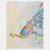 Malletsnat op een hek - abstracte kunst fleece deken (Voorkant)