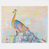 Malletsnat op een hek - abstracte kunst fleece deken (Voorkant (Horizontaal))