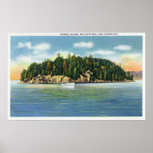 Malletts Bay Uitzicht Marble Island Poster (Voorkant)