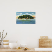 Malletts Bay Uitzicht Marble Island Poster (Keuken)