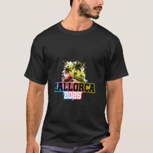 Mallorca 2025 Kleurrijke Team Vakantie T-shirt