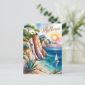 Mallorca Aquarell schilderij waterverf Briefkaart (Staand voorkant)