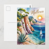 Mallorca Aquarell schilderij waterverf Briefkaart (Voorkant / Achterkant)