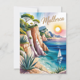 Mallorca Aquarell schilderij waterverf Briefkaart