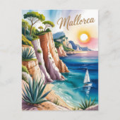 Mallorca Aquarell schilderij waterverf Briefkaart (Voorkant)