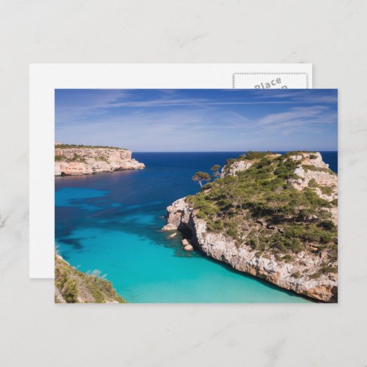 Mallorca - briefkaart van het strand van Cala des  (Voorkant / Achterkant)