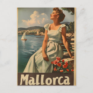 Mallorca Coast, 1950  elegantie Briefkaart