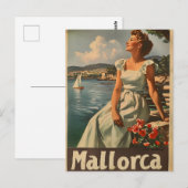 Mallorca Coast, 1950  elegantie Briefkaart (Voorkant / Achterkant)
