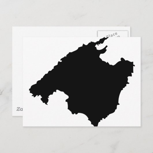 mallorca contour icon briefkaart (Voorkant / Achterkant)