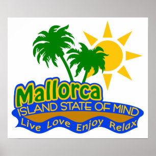 Mallorca deelstaat Mind poster