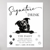 Mallorca Herder Hond Trouwhandtekening Drink Teken Poster (Voorkant)