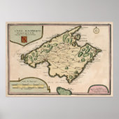  Mallorca Island Map (1715) Poster (Voorkant)
