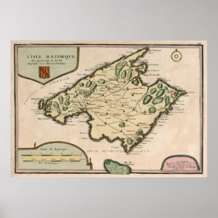  Mallorca Island Map (1715) Poster