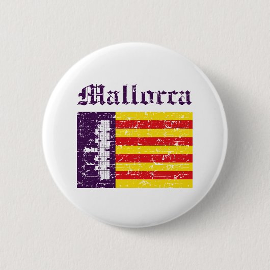 mallorca Italië vlag design Ronde Button 5,7 Cm (Voorkant)